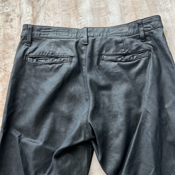 AG Jeans Caden Tailored Trouser Leatherette Jean {Ltt Lt Super Black} 29